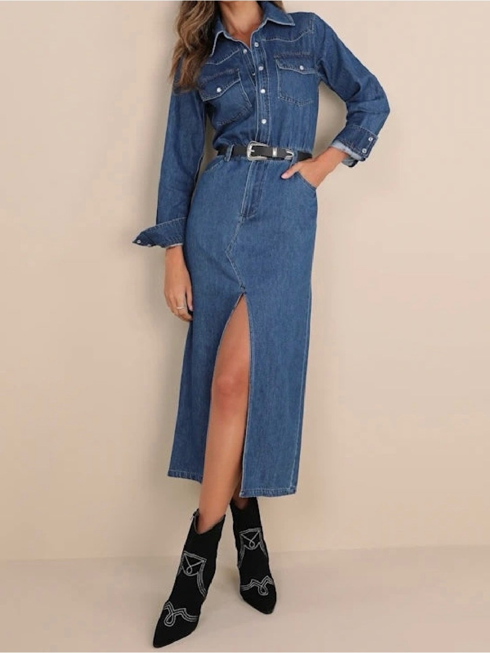 Steve Madden Dakoda Denim Dress Women’s Size 4 NWT